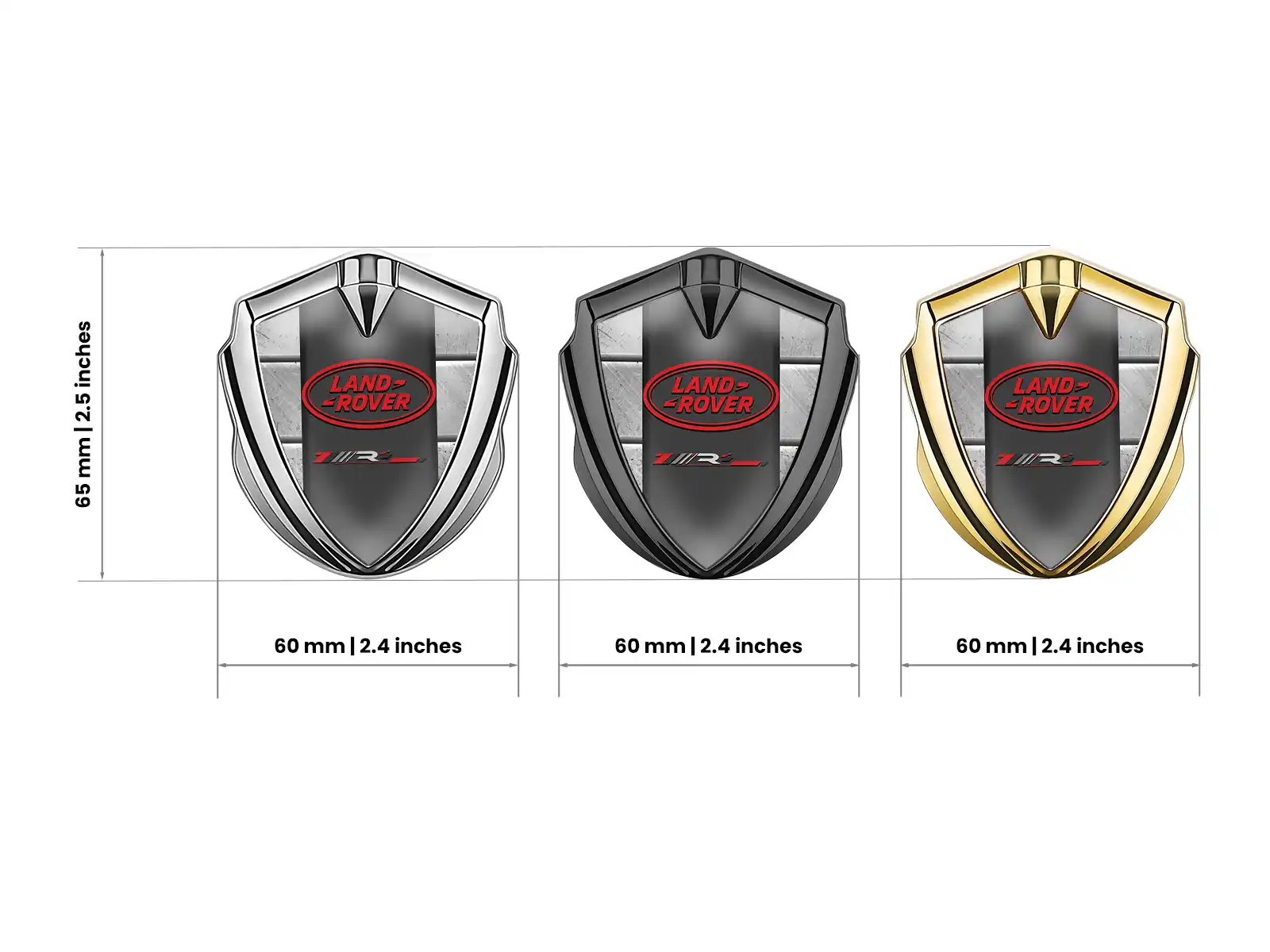 Land Rover Emblema Silicone Badge Stile Tuning Top Lucido